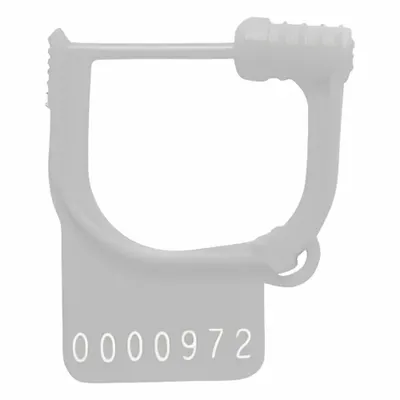 TYDENBROOKS Padlock Seals: White, Polypropylene, 6 lb Breaking Strength, 29/50 in Lock Lg - Plastic Hasp Padlock Seals