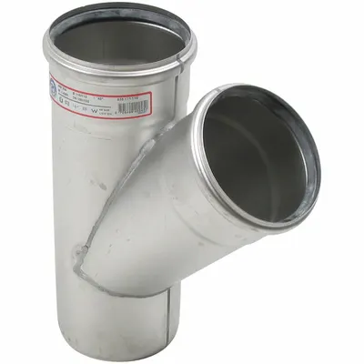BLUCHER Metal Pipe Wye: Stainless Steel, Wye, 2 in x 2 in x 2 in, Female x Female x Female - Push Fit Pipe Fittings