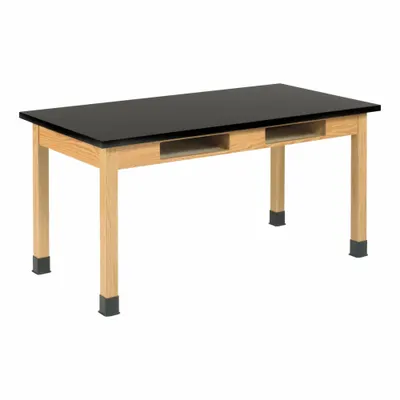 DIVERSIFIED SPACES Compartment Table: 30 in Overall Wd, 30 in Overall Ht, 5 ft Overall Lg - Fixed-Height Epoxy Surfaced Lab Tables
