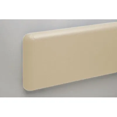 PAWLING PETG Crash Rail & Bumper Guard, Tan, 7 3/4 in H x 12 ft L - PETG Crash Rails & Bumper Guards