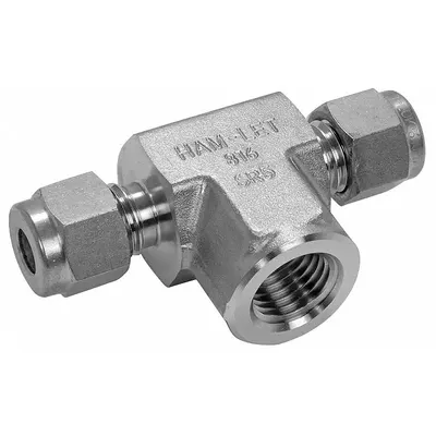 HAM-LET Double-Ferrule Compression Tee Fitting - Double-Ferrule Stainless Steel Fittings