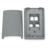 HUBBELL PREMISE WIRING Wall Plate: Gray, 1 Gang, 4 Port, Flat Module, Plastic, Vertical (MPN TWPF1GY)