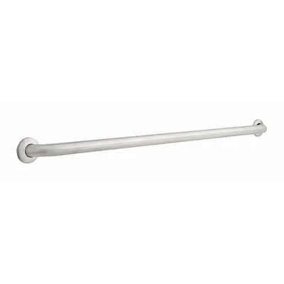 FRANKLIN BRASS Wall Grab Bar: Straight, 48 in Lg, 1 1/2 in Dia, Stainless Steel - Standard Grab Bars