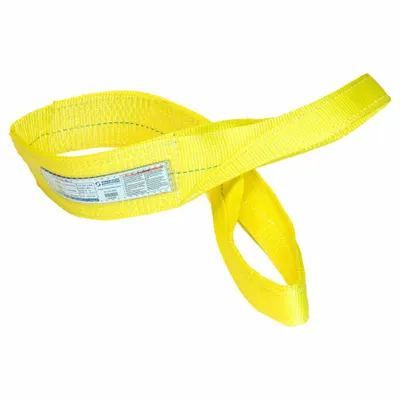 STREN-FLEX Web Sling: Type 3, Polyester, 4 ft Sling Lg, 11 in Eye Lg - High-Visibility Polyester Flat-Eye Web Slings