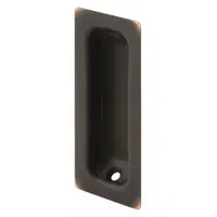 PRIME-LINE Tray Pull: Unthreaded Holes, Brass, Brown, Tray, 3 1/4 in Overall Lg, 1 PR (MPN N 7343)
