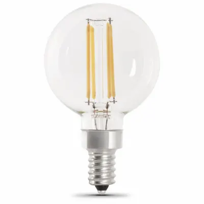 FEIT ELECTRIC Compact LED Bulb: Candelabra Screw (E12), LED, (G) Globe, G16-1/2, 5.5 W Watt - Candelabra Screw Base (E12) Lamps