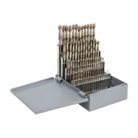 CHICAGO-LATROBE Screw Machine Drill Bit Set: 60 Pc, #60 to #1, 135° Split Point, Straw Oxide Cobalt (MPN 69854)