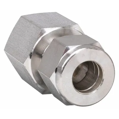 HAM-LET Double-Ferrule Stainless Steel Fitting: 12 mm OD x 1/2 in FNPT - Double-Ferrule Stainless Steel Fittings