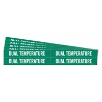 Pipe Marker: Dual Temp, Green, White, Fits 3/4 to 2 3/8 in Pipe O.D., 4 Pipe Markers, 5 PK (MPN 7353-4-PK)