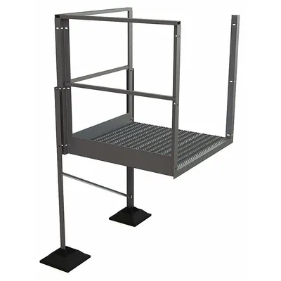 TRI-ARC Turn Platform: 6.8 ft Overall Ht, 500 lb Load Capacity - Rooftop Turn Platforms