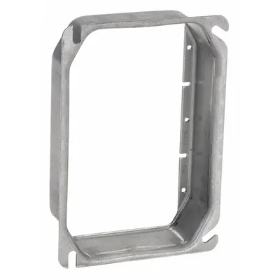 RACO Plaster Ring: Raised, 1 1/4 in Raised Ht, Steel, 5.88 in Overall Lg - Plaster Rings