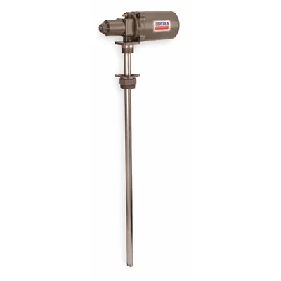 LINCOLN Air Drum Pump: Pump Only, 3.5:1, 6 gpm Max. Flow Rate, 120°F Max. Fluid Temp. - Standard Dispensing Piston Drum Pumps