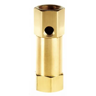 CONRADER Check Valve: In Line, Brass, 3/8 in (F)NPT, 3/8 in (F)NPT - Pneumatics