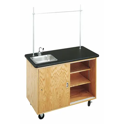 DIVERSIFIED SPACES Lab Table: 24 in Overall Wd, 36 in Overall Ht, 4 ft Overall Lg, Laminate - Fixed-Height Laminate Surfaced Lab Tables