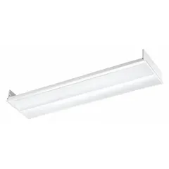 This 1 ft. x 4 ft. LED center-basket troffer delivers 4830 lumens at 3500K color temperature, consuming 38 W. It operates on 120 to 277V AC and is dimmable. Designed to replace (2) lamp T8 fixtures, it is suitable for general ambient lighting in commercial spaces such as offices, schools, and hospitals.