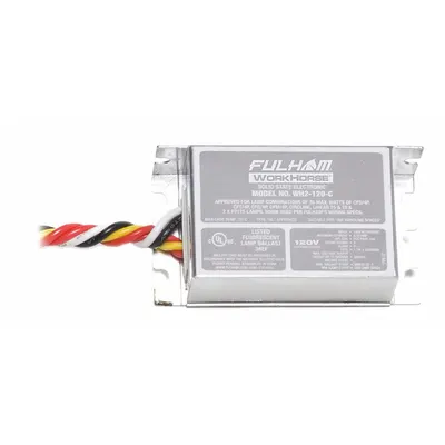 FULHAM Fluorescent Ballast: 120V AC, 1/2 Lamps Supported, 3 3/8 in Overall Lg - Instant Start Electronic Fluorescent Ballasts
