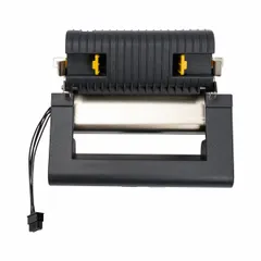 This peeler is an accessory for the i6100 printer series. It automatically separates printed labels from their backing liner as they exit the printer, facilitating faster label application in industrial settings such as manufacturing and warehousing.