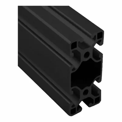 FAZTEK 15 Series Rectangular Grooved Inch Profile, 3 in x 1 1/2 in, Black, 12 ft - Rectangular Grooved Inch Profiles