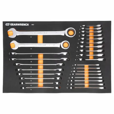 GEARWRENCH Hand Ratchet Set: Not Reversible, 20 1/4 in Overall Lg - Ratchet & Breaker Bar Sets