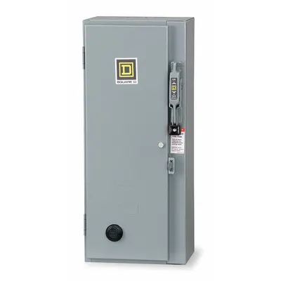 SQUARE D NEMA Combination Starter: Fusible Disconnect, 3 Poles, NEMA Size 2 - Fusible Starters with Thermal Overloads