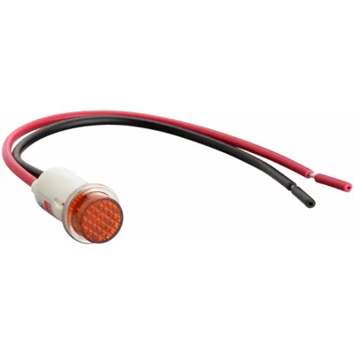 Dayton Raised Panel Light: 12 mm Panel Mounting Hole Dia, LED - LED Indicator Pilot Lights