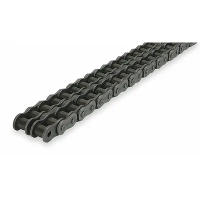 Dayton Roller Chain: Double Strand, 50, 5/8 in Pitch, Steel, 10 ft Overall Lg - Standard Roller Chains