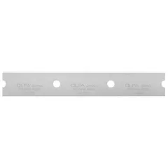 OLFA GSB-1S replacement utility blades feature a straight edge and standard tip, with 18 mm width and 0.25 mm thickness. Each pack contains 30 blades, suitable for cutting cardboard, plastic sheeting, and packaging materials in industrial settings.