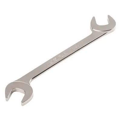TEKTON Open End Wrench: Chromium Molybdenum Steel, Satin, 15 mm Head Size - Metric, Double End, Open End Wrenches
