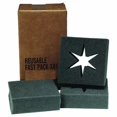 Single-wall brown corrugated shipping box with anti-static foam lining for protecting sensitive items during transport. Suitable for packaging electronic components and other static-sensitive equipment. Box dimensions: 12 in x 12 in x 14 in.