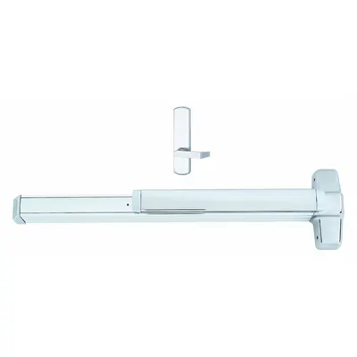 VON DUPRIN 99DT 3 26D Rim Exit Device, Touchbar, Chrome, Dummy Pull - Rim Push Bars