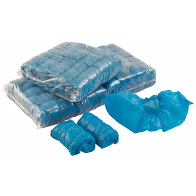 BIOCLEAN Shoe Covers: Polyethylene, ISO 4 (Class 10) and above, Sterile, Slip Resistant Sole - ISO 4 Clean-Processed & Sterile Boot & Shoe Covers