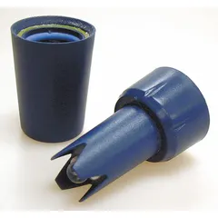 This plastic pH electrode from YSI is designed for laboratory measurement across the full 0 to 14 pH range. It features a threaded connection for secure attachment to compatible meters or instruments. Typical applications include water quality testing, chemical analysis, and general laboratory pH measurement.