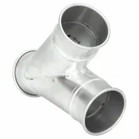 4"dia 8"L 60° GSteel Wye Branch: Steel, For 4 in Duct Dia, 8 in Overall Lg, 60° Angle (MPN 8040200183)