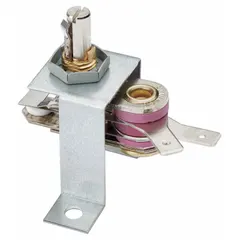 Thermostat assembly for HVACR systems. Used to regulate temperature in residential and light-commercial ventilation and heating equipment. Enables accurate temperature sensing and system cycling.