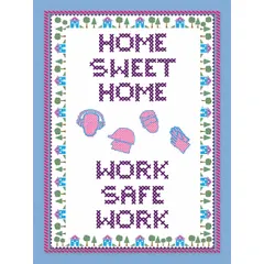 This 22 in x 17 in nominal sign size poster is made of white plastic with a clear film laminate protective coating. Printed in English, it is designed for indoor use only and does not include a frame or write-on surface. Commonly used in break rooms or common areas to display workplace safety reminders.