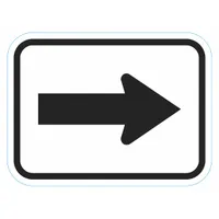 Traffic Sign: 9 in x 12 in Nominal Sign Size, Aluminum, 0.08 in, M6-1 MUTCD (MPN T1-6278-HI_12x9)