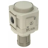 SMC Regulator: Die-Cast Aluminum, 1/2 in G, 7.251887 psi to 123.2821 psi, 1 MPa Max Op Pressure (MPN AR40-F04B-D)