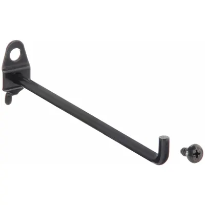 OEM Single Rod Pegboard Hook: 1/4 in Peg Hole - Hooks for Round-Hole Pegboard