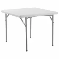 NATIONAL PUBLIC SEATING Folding Table: Square Table Shape, Speckled Gray Tabletop, 36 in Dp, Plastic (MPN BT3636)