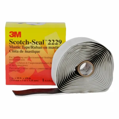 3M Electrical Tape: Strip, 6 1/2 in Wd, 3 3/4 in Lg, 125 mil Thick, Rubber - Moisture-Resistant Electrical Tape, Pads & Putty
