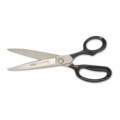 CRESCENT WISS Shears: Ambidextrous, 9 in Overall Lg, Smooth, High Carbon Steel, Sharp - Plastic-Handle Scissors