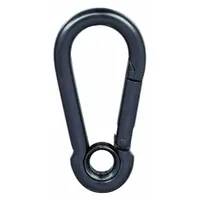 Spring snap with solid gate and steel construction, rated for a working load limit of 675 lb. Designed for non-lifting applications such as securing loads or tethering equipment in industrial rigging and material handling tasks