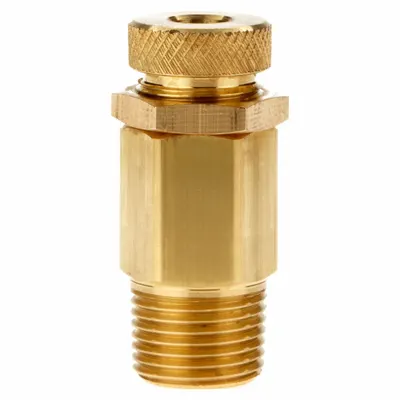 CONRADER Vacuum Relief Valve: 1 in MNPT, Brass Body, 0 in Hg to 28 in Hg - Vacuum Relief Valves