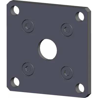SMC Mounting Bracket: Flange/Foot Mount Type, Fits 100 mm Bore Dia, Stainless Steel - Flange Plates