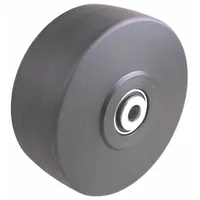 This nylon tread wheel measures 10 inches in diameter with a 3-inch width and a load rating of 7,200 lb. It is designed for heavy-duty industrial applications such as carts, dollies, and material handling equipment, providing low rolling resistance and floor protection