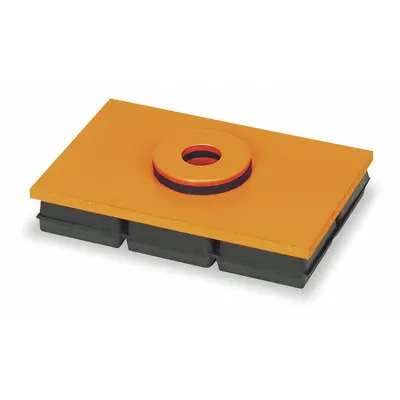 MASON Vibration Isolator Pad: Neoprene, Smooth Pad Top, 4 in Lg, 4 in Wd - Vibration-Isolating Pads & Sheets