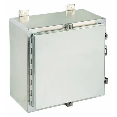 HOFFMAN Enclosure: Aluminum, 16 in x 16 in x 8 in, NEMA 12/3R/4/4X, Solid Cover - Aluminum Enclosures