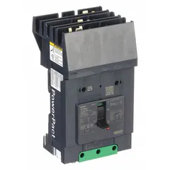 3-pole molded case circuit breaker rated 60 A at 525V AC with a maximum AIR rating of 14kA at 600Y/347V AC. Features fixed instantaneous trip, ABC phase connection, and I-Line ON End terminal connection. Suitable for overcurrent protection in power distribution panels and switchboards.