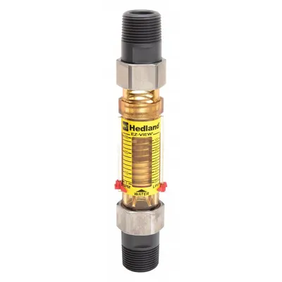 HEDLAND Mechanical Flowmeter: Flow Meter, Scale, Variable Area, Inline, Universal - Inline Flowmeters for Water
