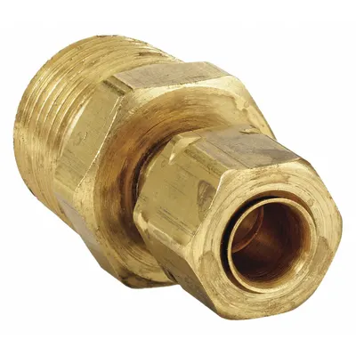 PARKER Self-Aligning Brass Compression Fitting 68CA-6-4 - Self-Aligning Brass Compression Fittings